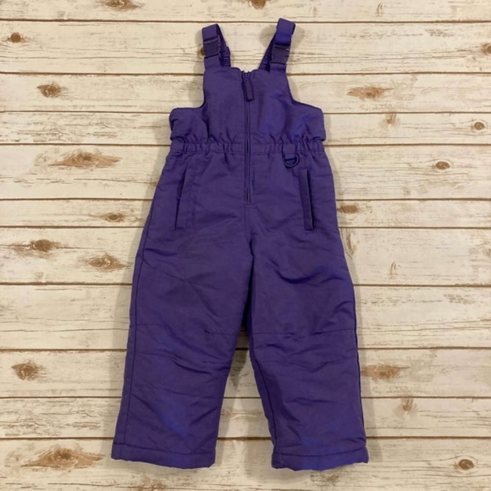 Athletech Toddler Girls Purple Snow Bib Overalls Size 4 Toddler